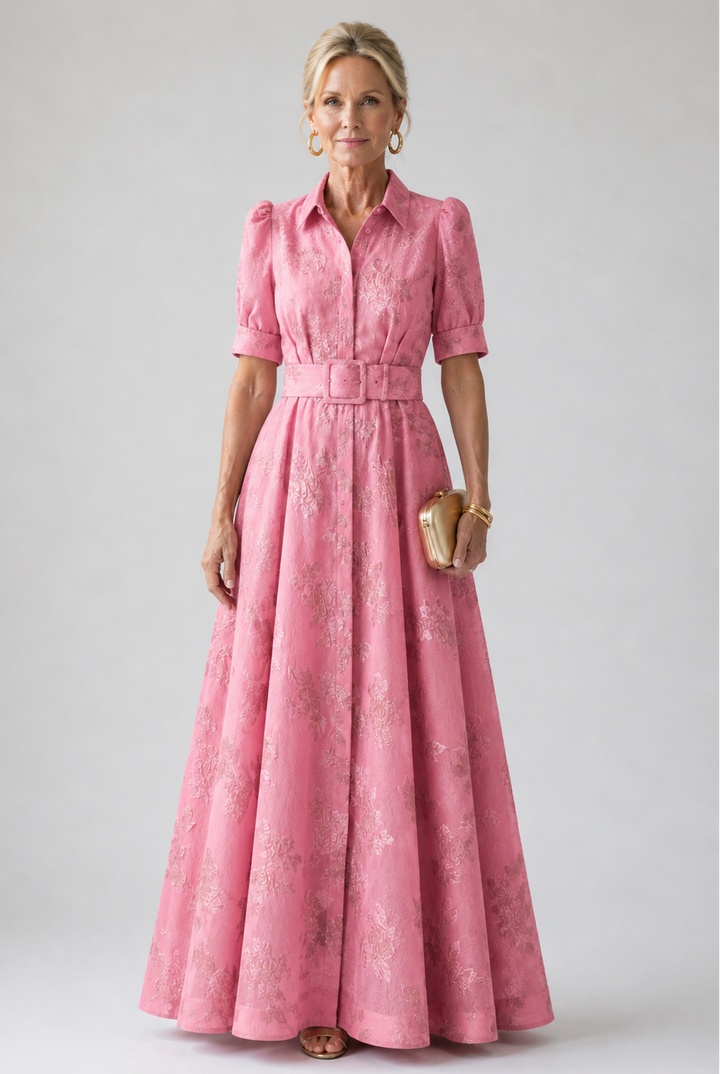 Ellis & Johnson™  | Abito Maxi Floreale con Cintura