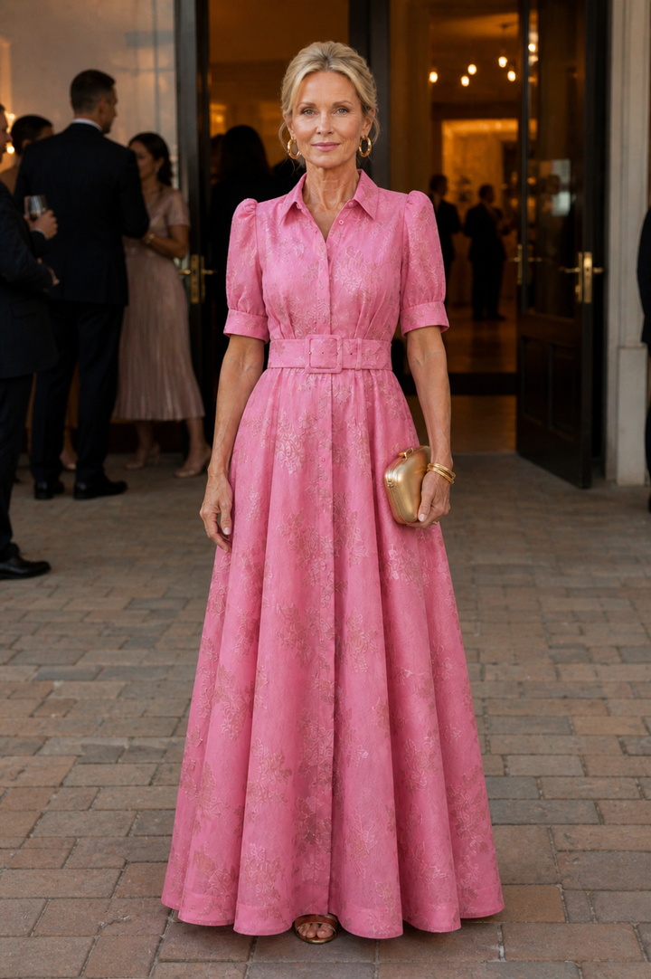 Ellis & Johnson™  | Abito Maxi Floreale con Cintura