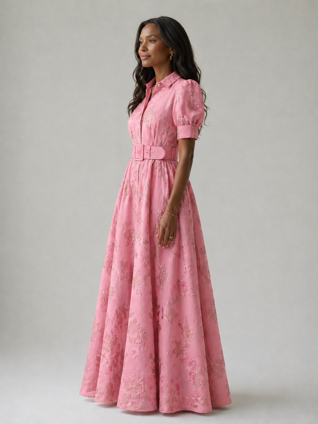 Ellis & Johnson™  | Abito Maxi Floreale con Cintura