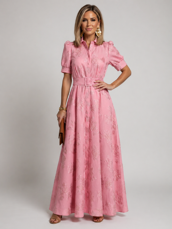 Ellis & Johnson™  | Abito Maxi Floreale con Cintura
