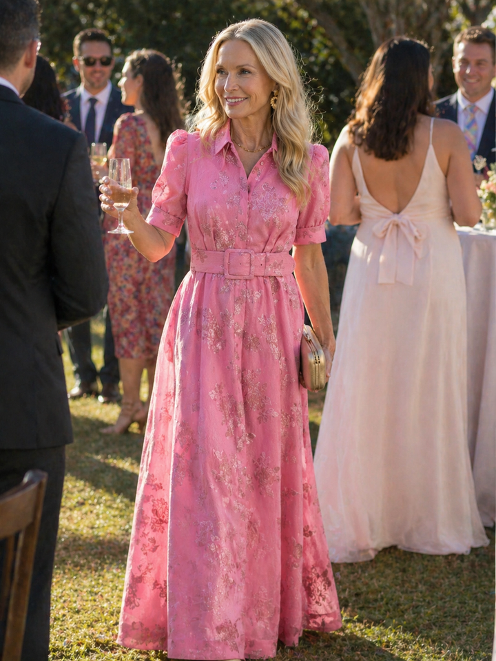 Ellis & Johnson™  | Abito Maxi Floreale con Cintura