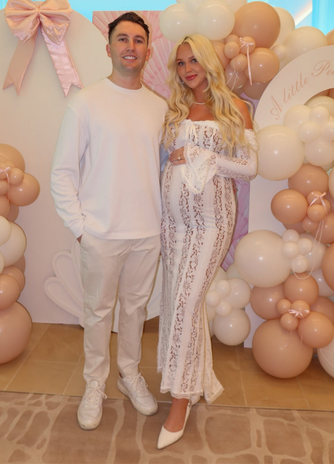 Abito Maxi in Pizzo Arielle – Bianco