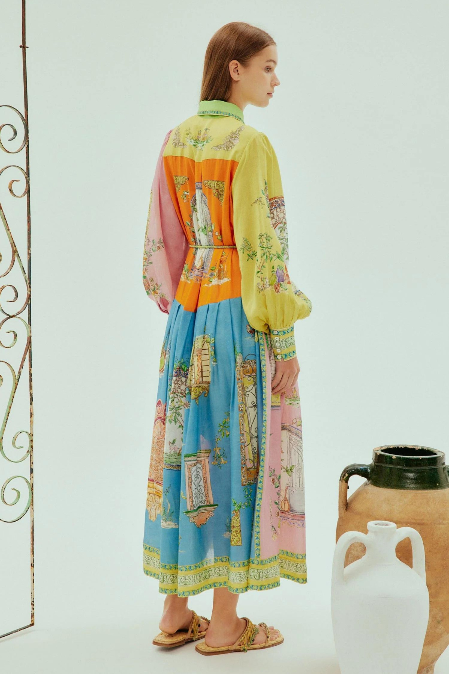 Geraldine | Abito Maxi Designer Multicolore