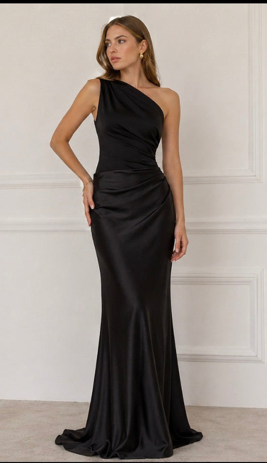 Ellis & Johnson™  | Abito Maxi con Guilt in Satin