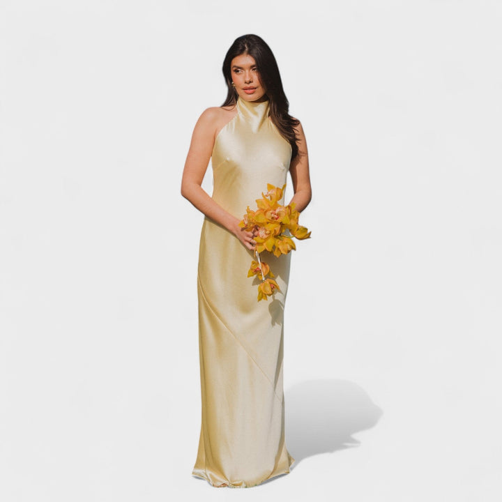 Martina - Abito con nodo in satin