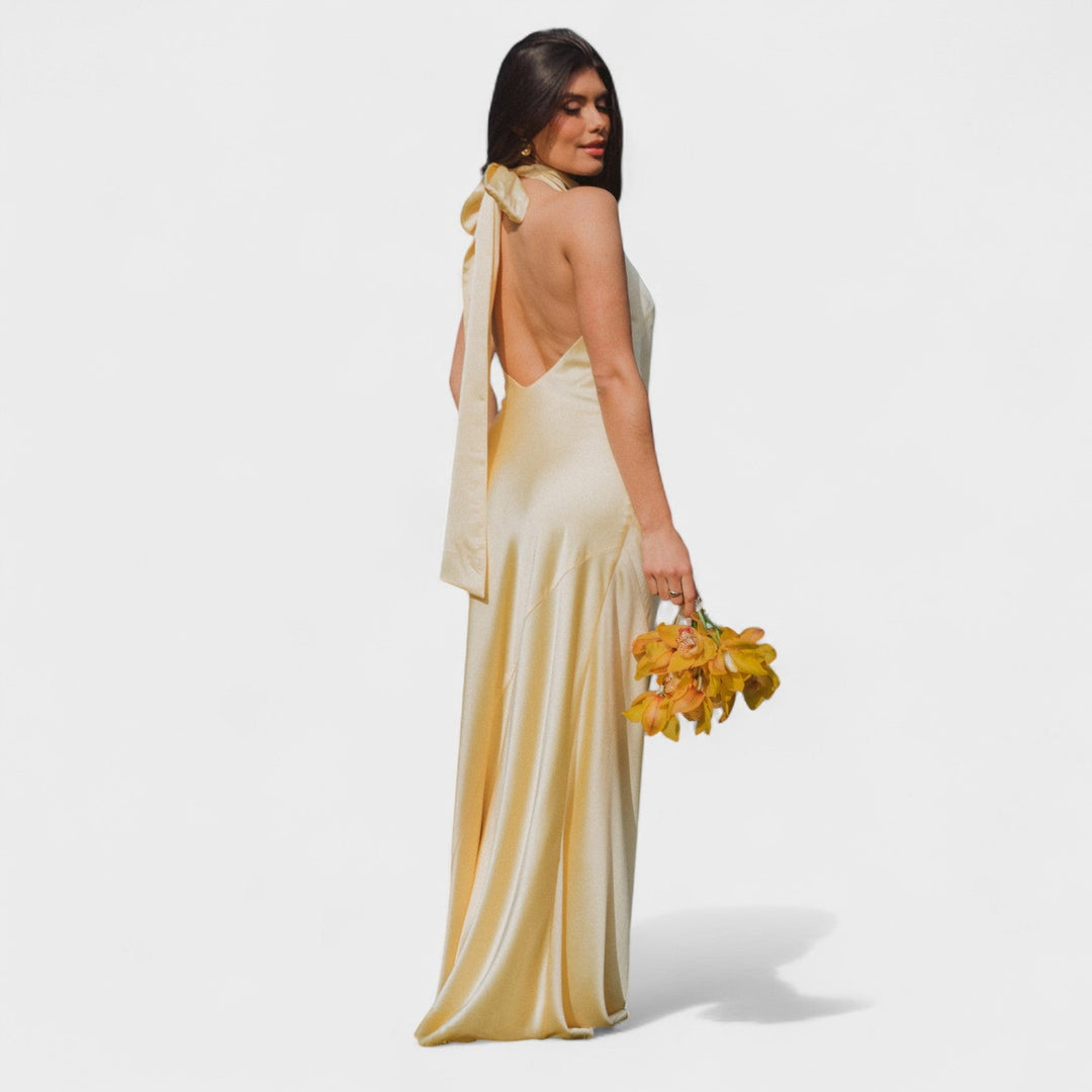 Martina - Abito con nodo in satin