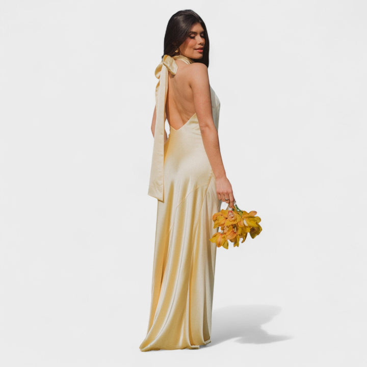Martina - Abito con nodo in satin
