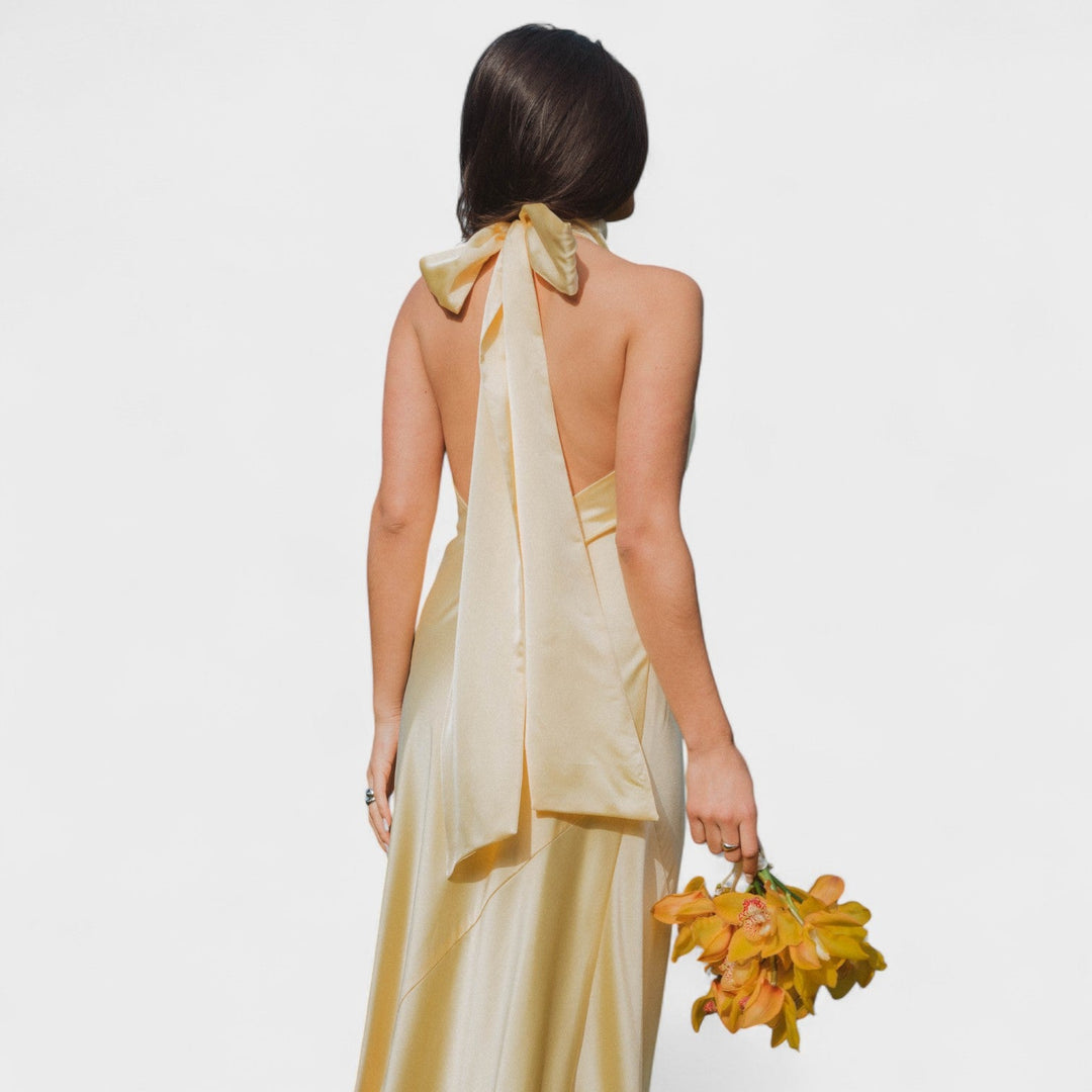 Martina - Abito con nodo in satin