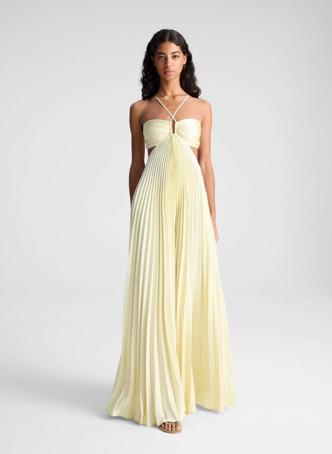 Solara Veil – Abito Plissettato con Cut-Out