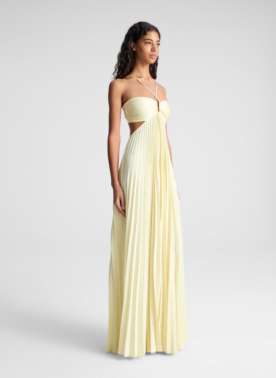 Solara Veil – Abito Plissettato con Cut-Out