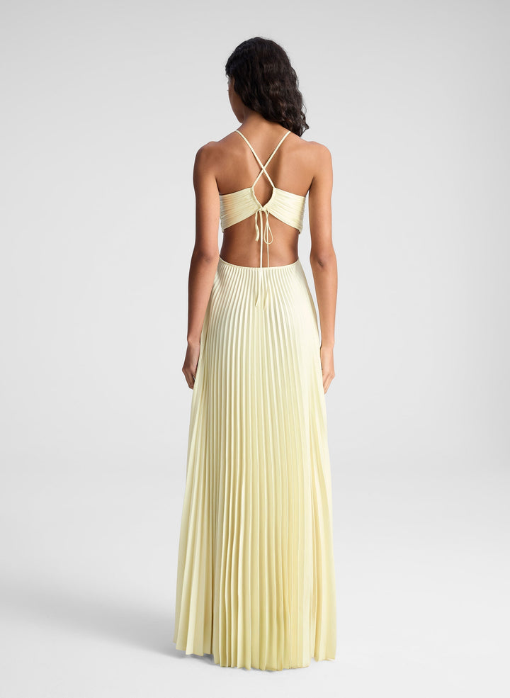 Solara Veil – Abito Plissettato con Cut-Out