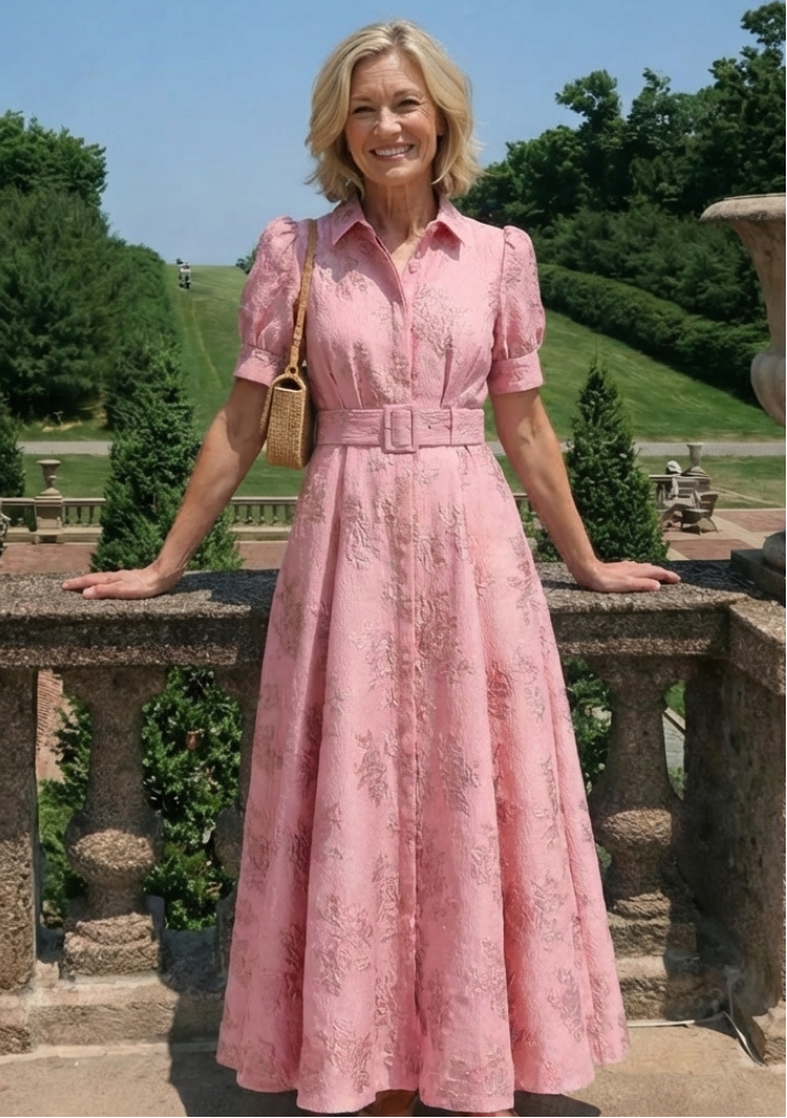 Ellis & Johnson™  | Abito Maxi Floreale con Cintura