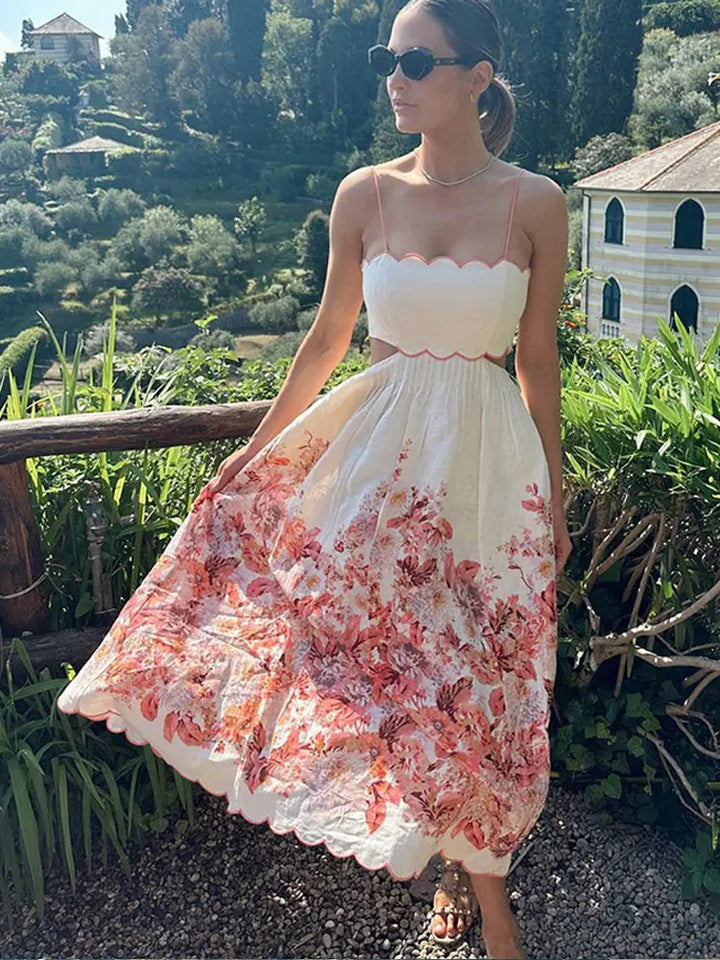 Isabella™ - Abito Elegante Floreale con Collo Halter