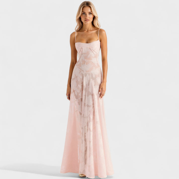 Verona - Abito maxi in pizzo floreale