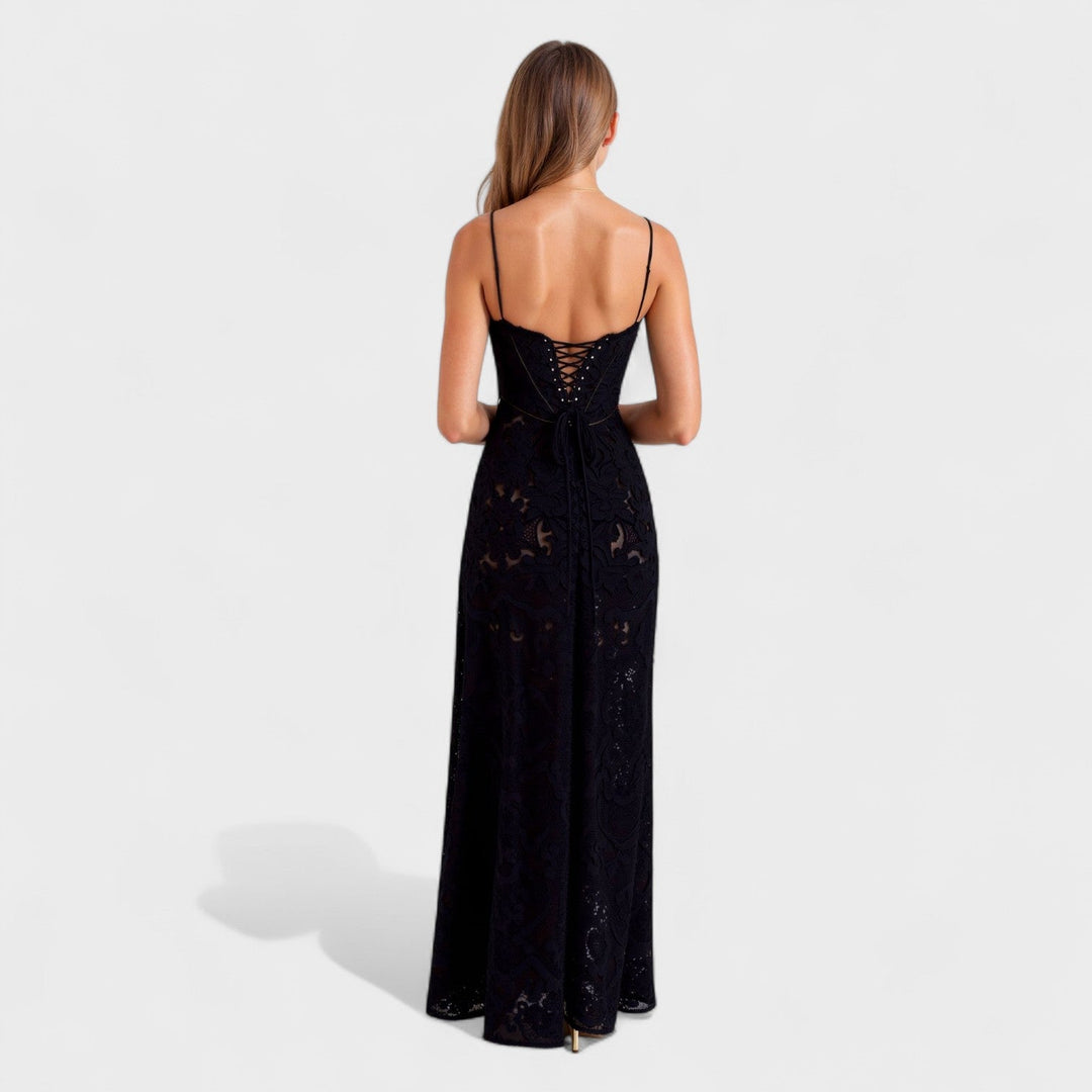 Verona - Abito maxi in pizzo floreale
