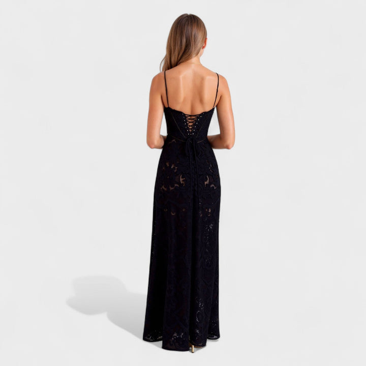 Verona - Abito maxi in pizzo floreale