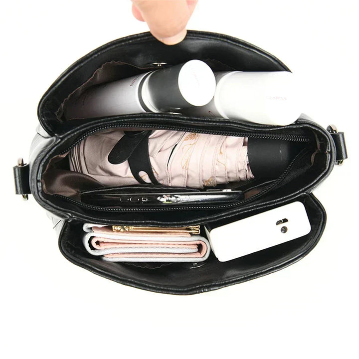 Elegante Borsa Tote e Crossbody in Pelle Ricamata per Donna