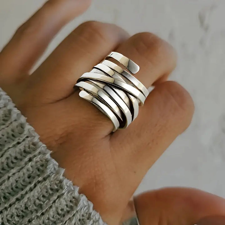 Bliss - Anello in Argento Vintage a Strati