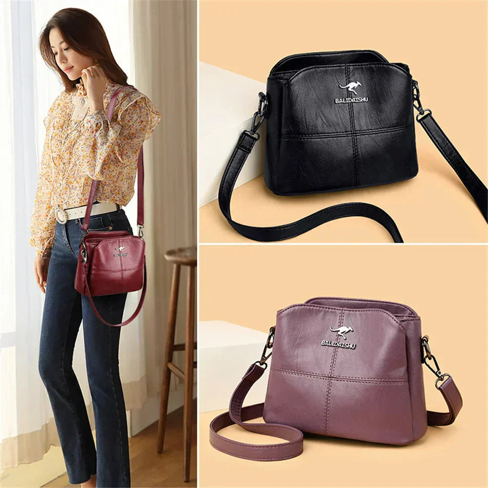 Elegante Borsa Tote e Crossbody in Pelle Ricamata per Donna