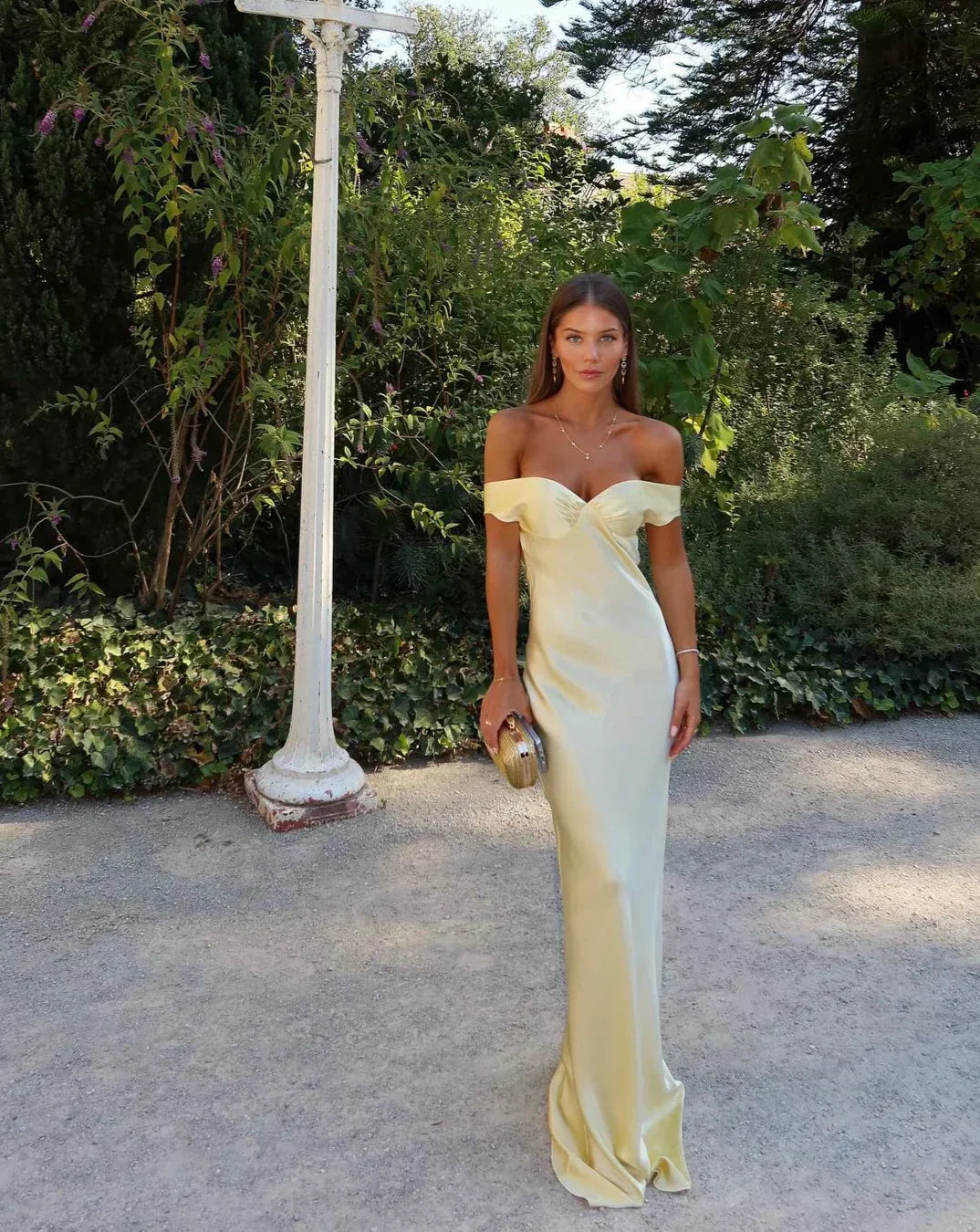 Bárbara - Abito Maxi in Satin