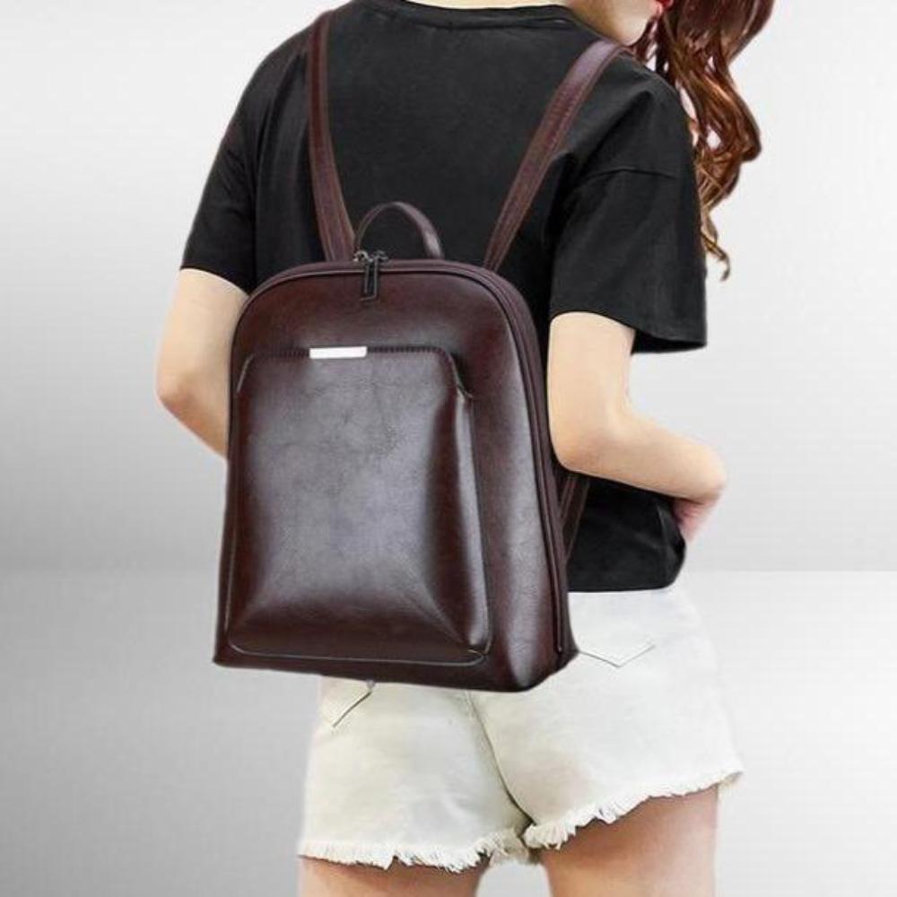 Zaino elegante con doppia cerniera – design classico