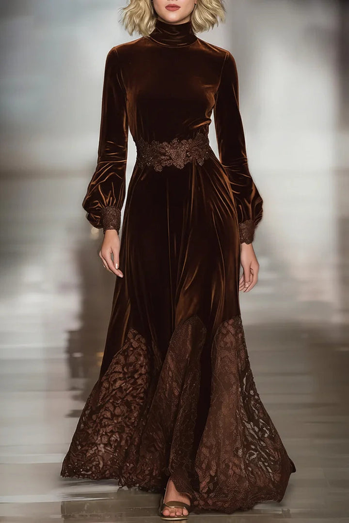 Abito Maxi in Suede di Lusso Valentina