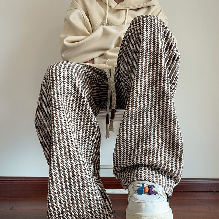 XAVIERA – Pantaloni Moderni in Felpa a Righe