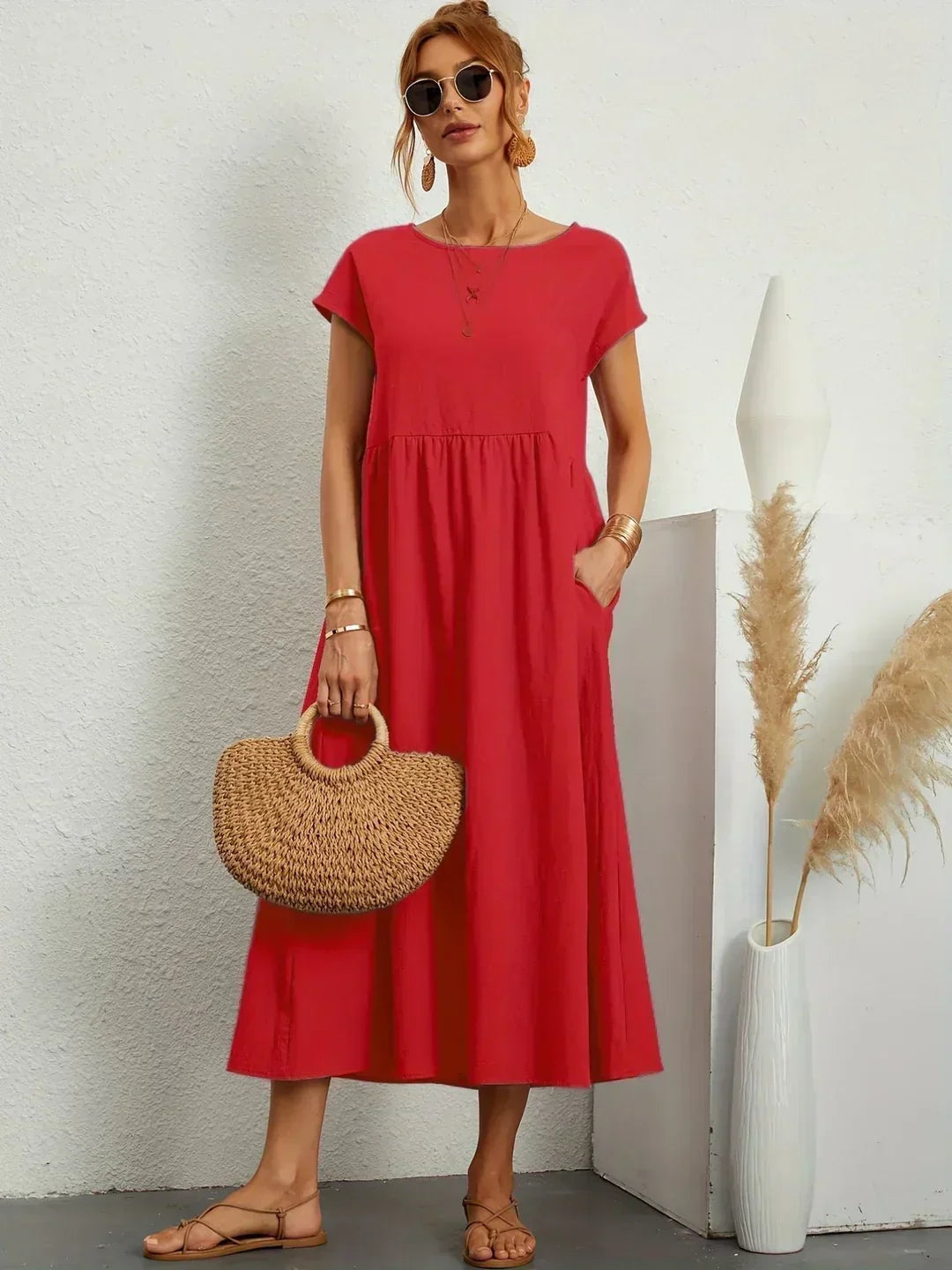 Ursina™ | Vestito Midi Fluido