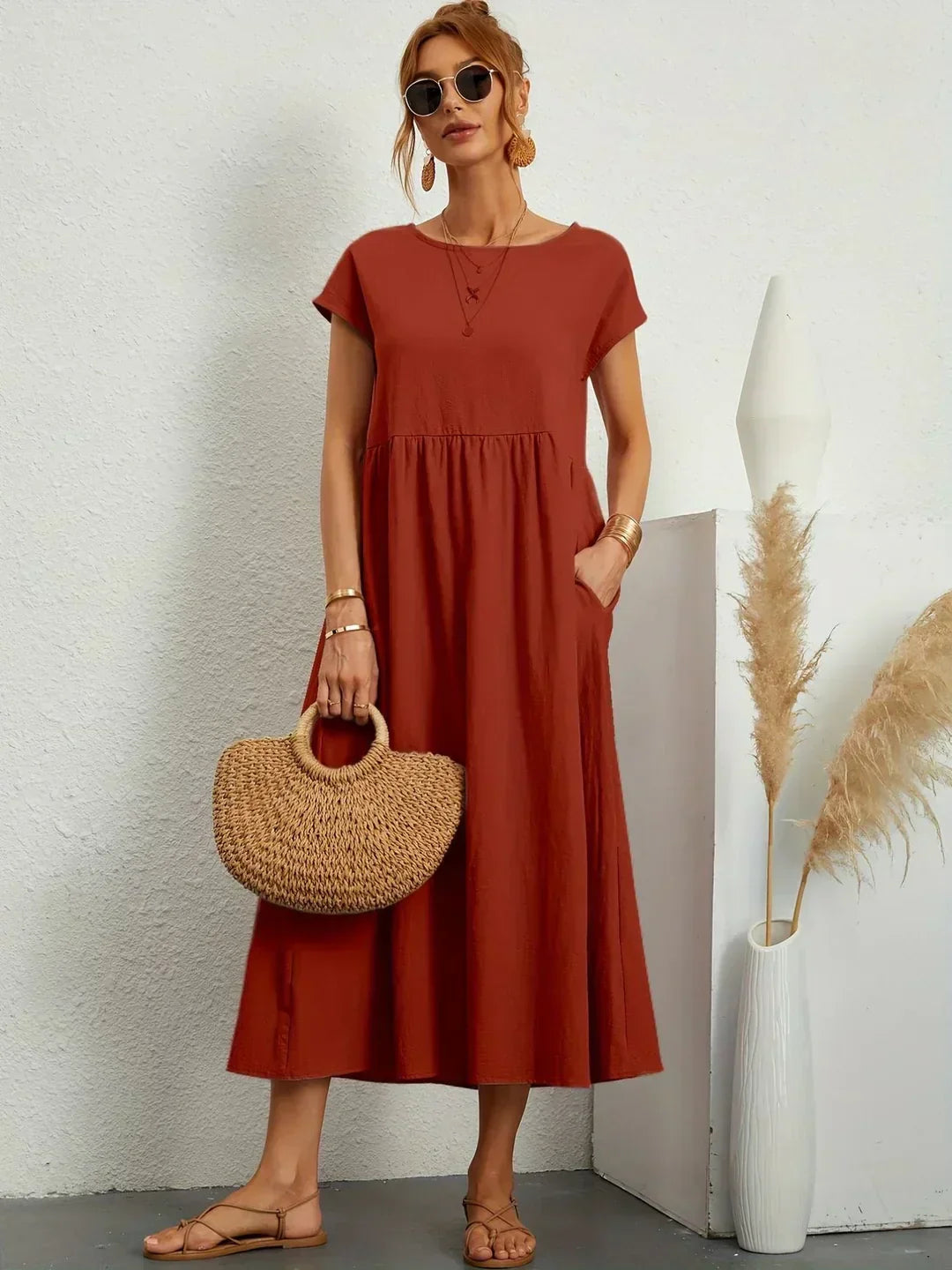 Ursina™ | Vestito Midi Fluido
