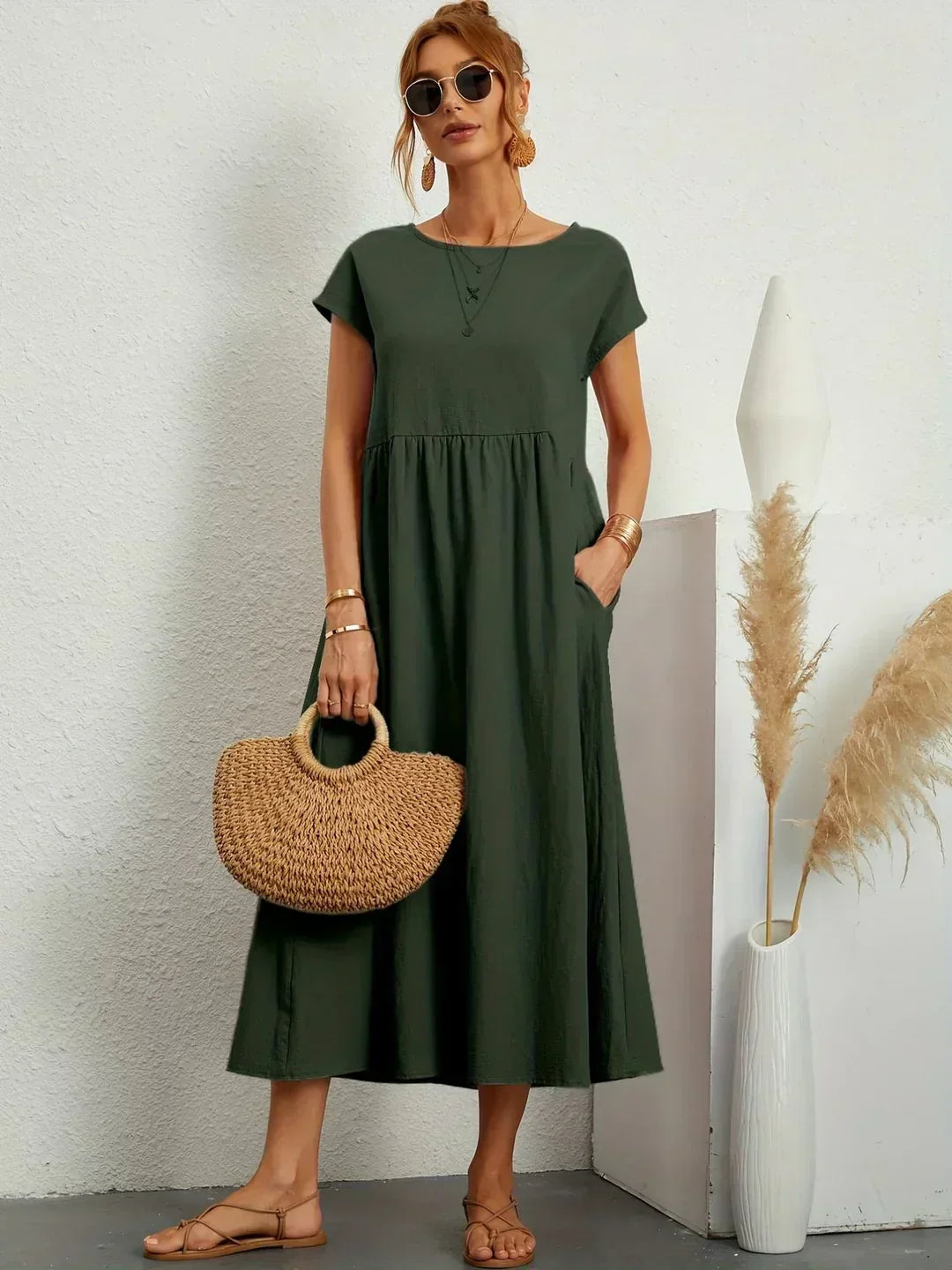 Ursina™ | Vestito Midi Fluido