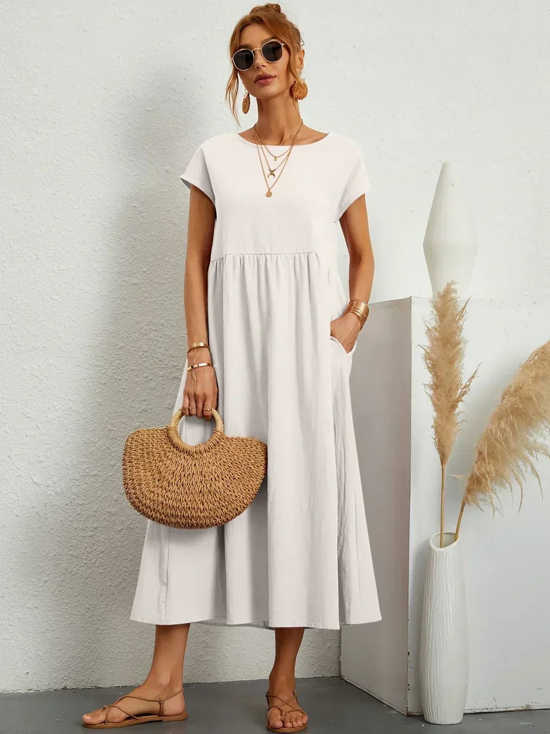 Ursina™ | Vestito Midi Fluido