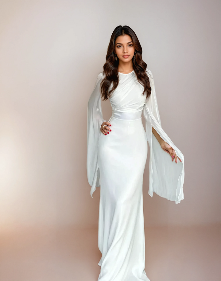 Isabela - Abito Lungo in Satin