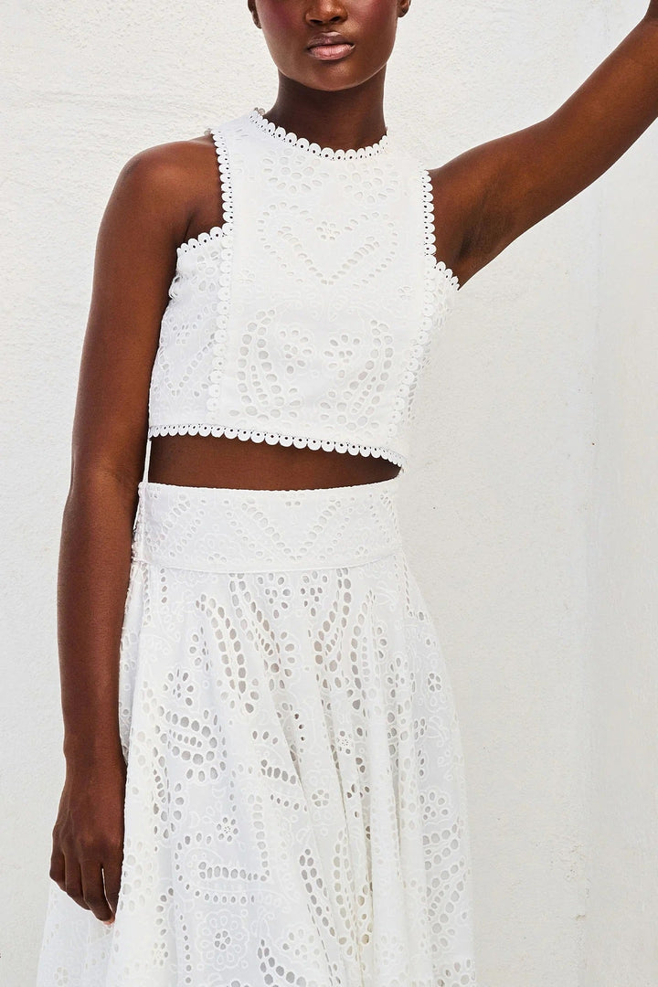 Linda | Abito Flowy Eyelet da Donna
