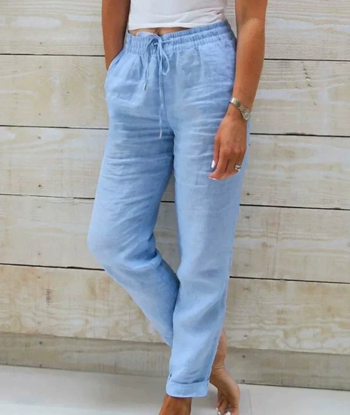 Pantaloni in Lino Leggeri da Donna Traspiranti e Confortevoli