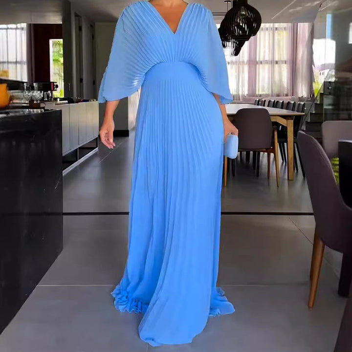 RIA™ - Abito Maxi a Righe Fluttuanti
