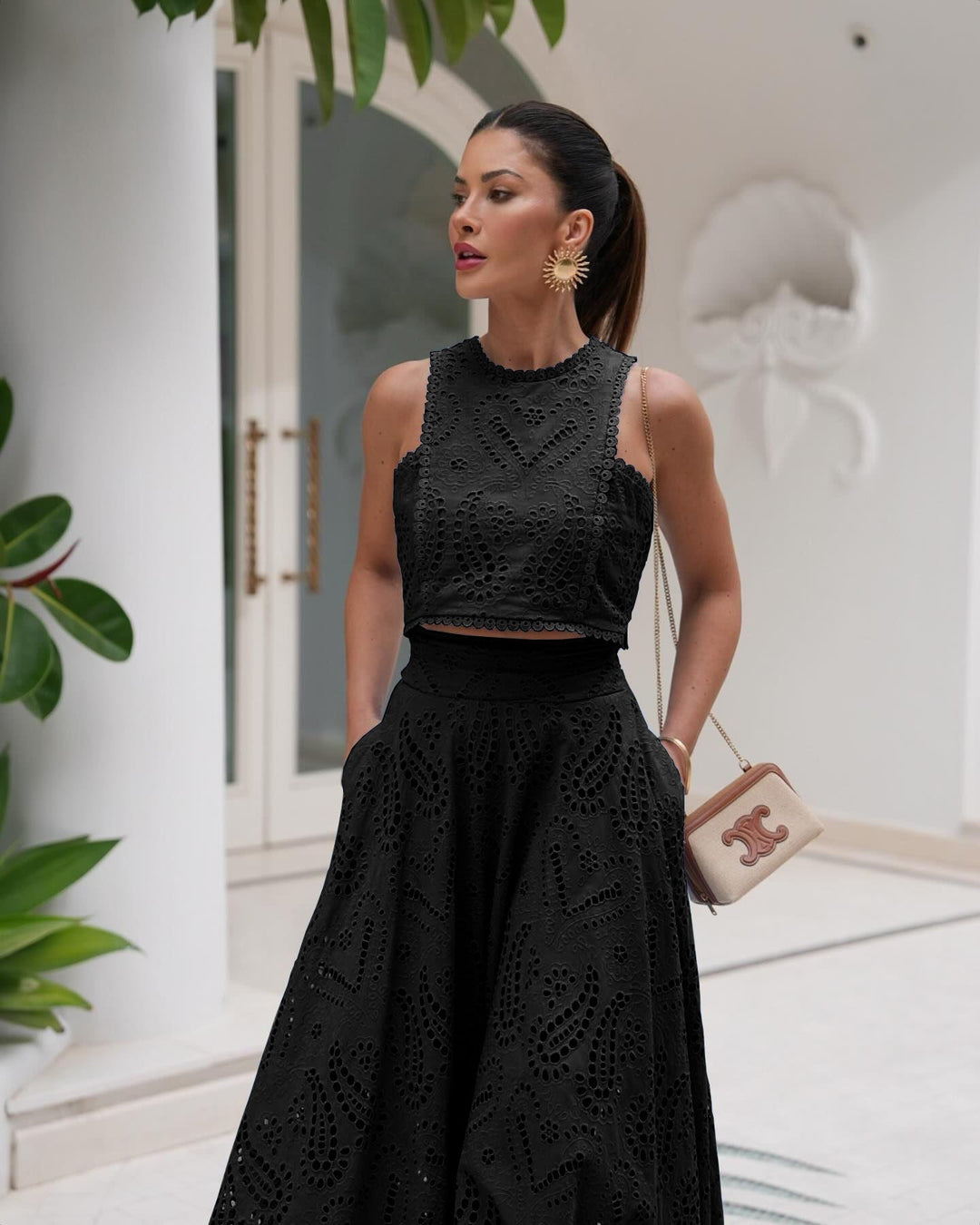 Linda | Abito Flowy Eyelet da Donna