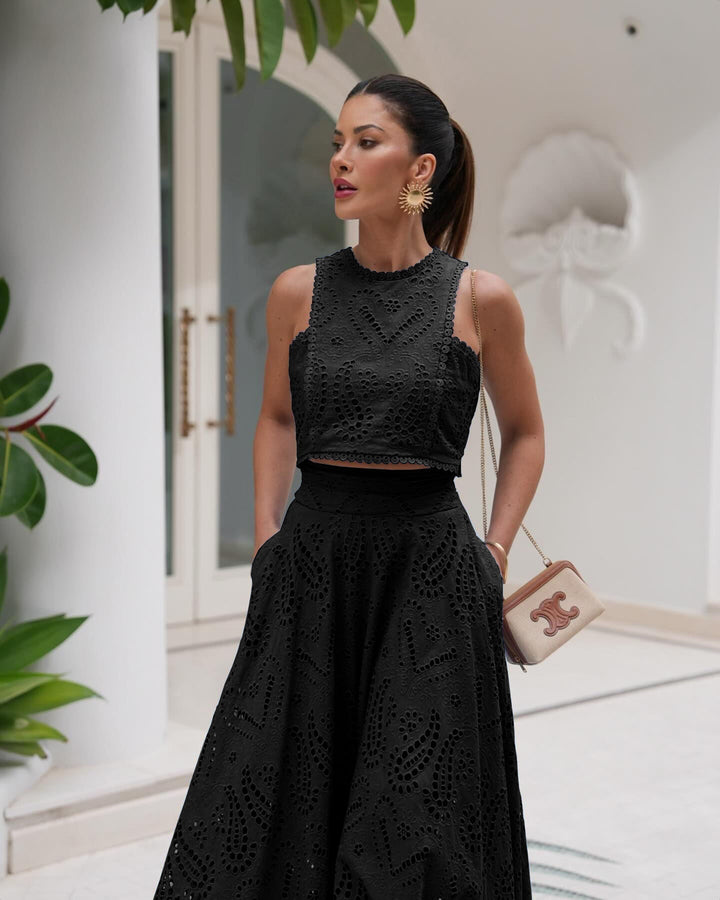 Linda | Abito Flowy Eyelet da Donna
