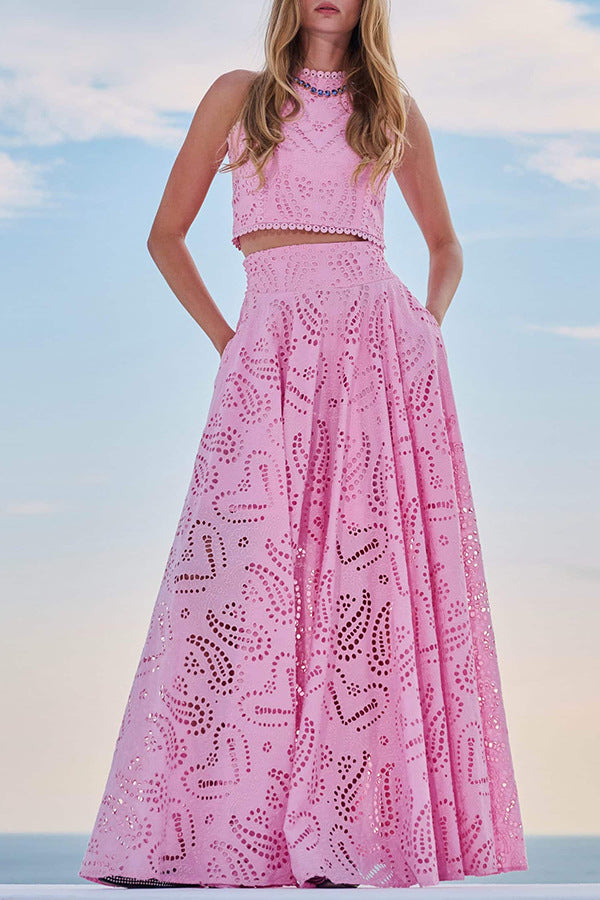 Linda | Abito Flowy Eyelet da Donna