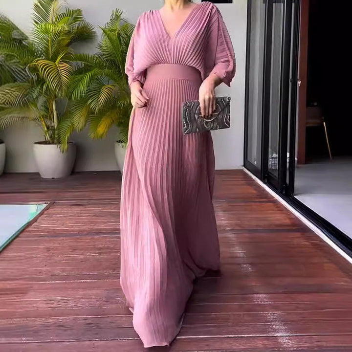 RIA™ - Abito Maxi a Righe Fluttuanti