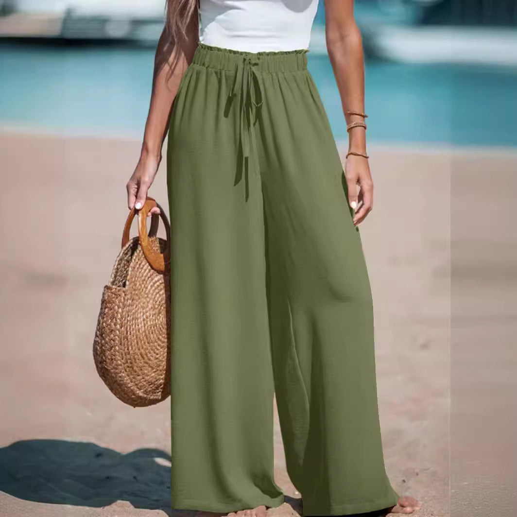 Pantaloni Ampi Leggeri da Donna con Vita Regolabile
