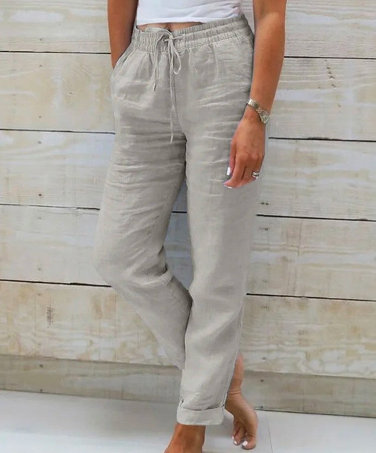 Pantaloni in Lino Leggeri da Donna Traspiranti e Confortevoli