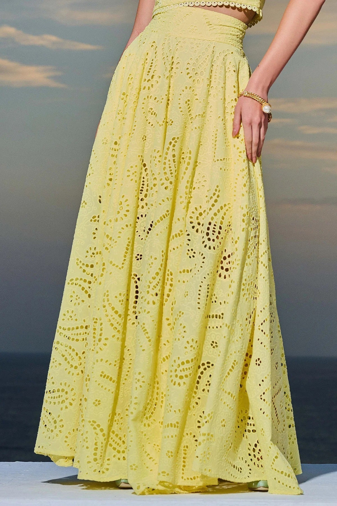 Linda | Abito Flowy Eyelet da Donna