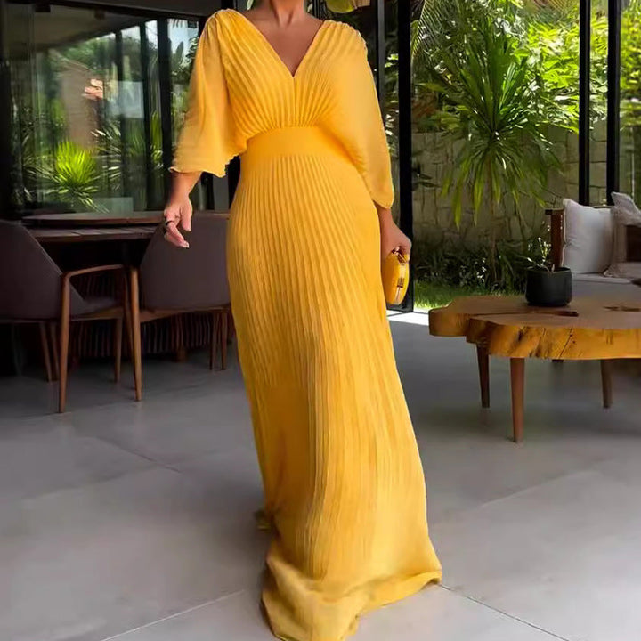 RIA™ - Abito Maxi a Righe Fluttuanti