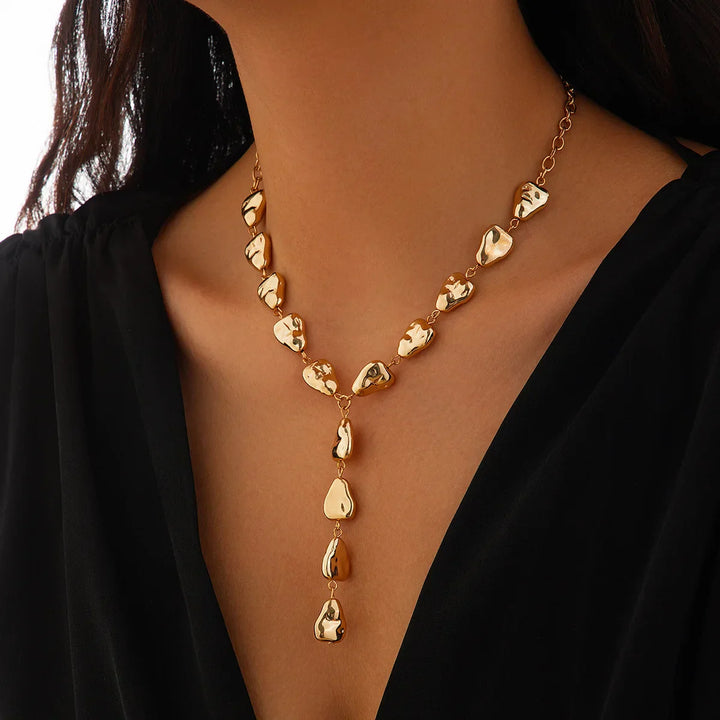 Lariat Necklace Inspired by Modern Stone