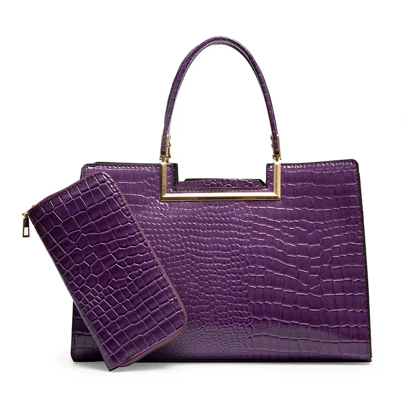 Set Borsa e Portafoglio in Pelle