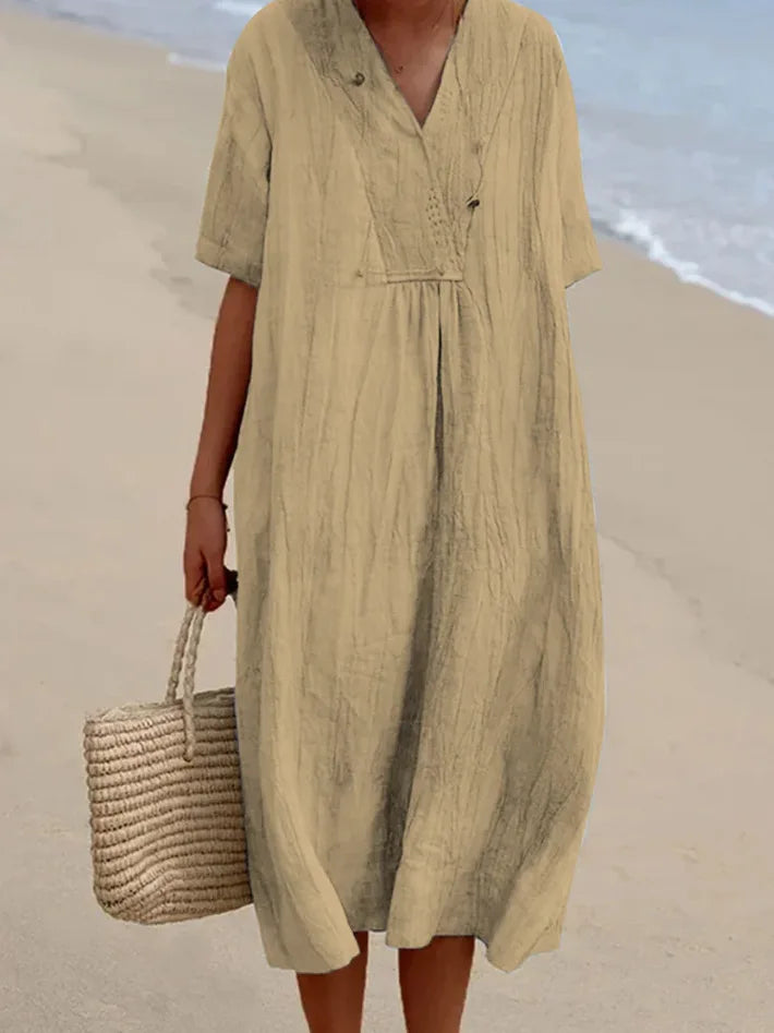 Silvana™ | Abito Maxi Testurizzato Relaxed