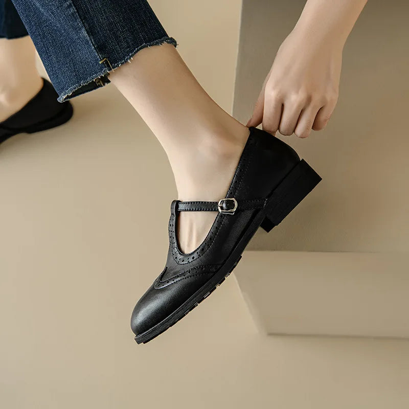 Sarah™ | Elegante Mary Jane con Cinturino a T