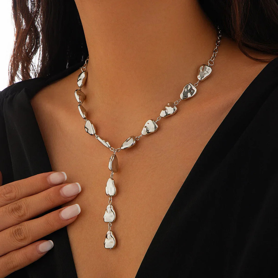 Lariat Necklace Inspired by Modern Stone