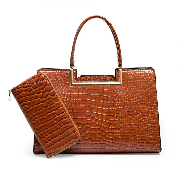 Set Borsa e Portafoglio in Pelle