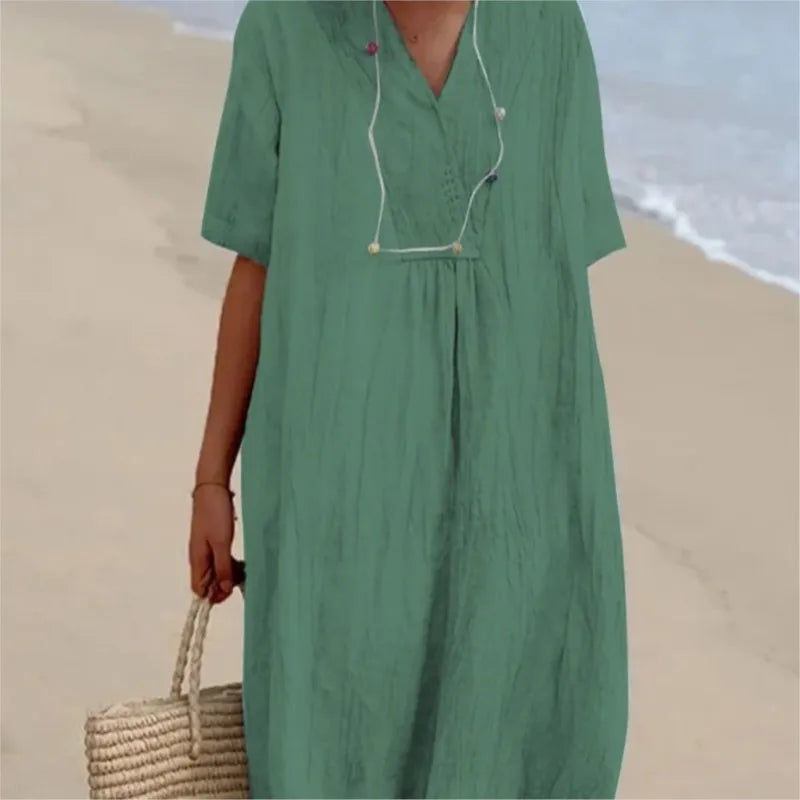 Silvana™ | Abito Maxi Testurizzato Relaxed